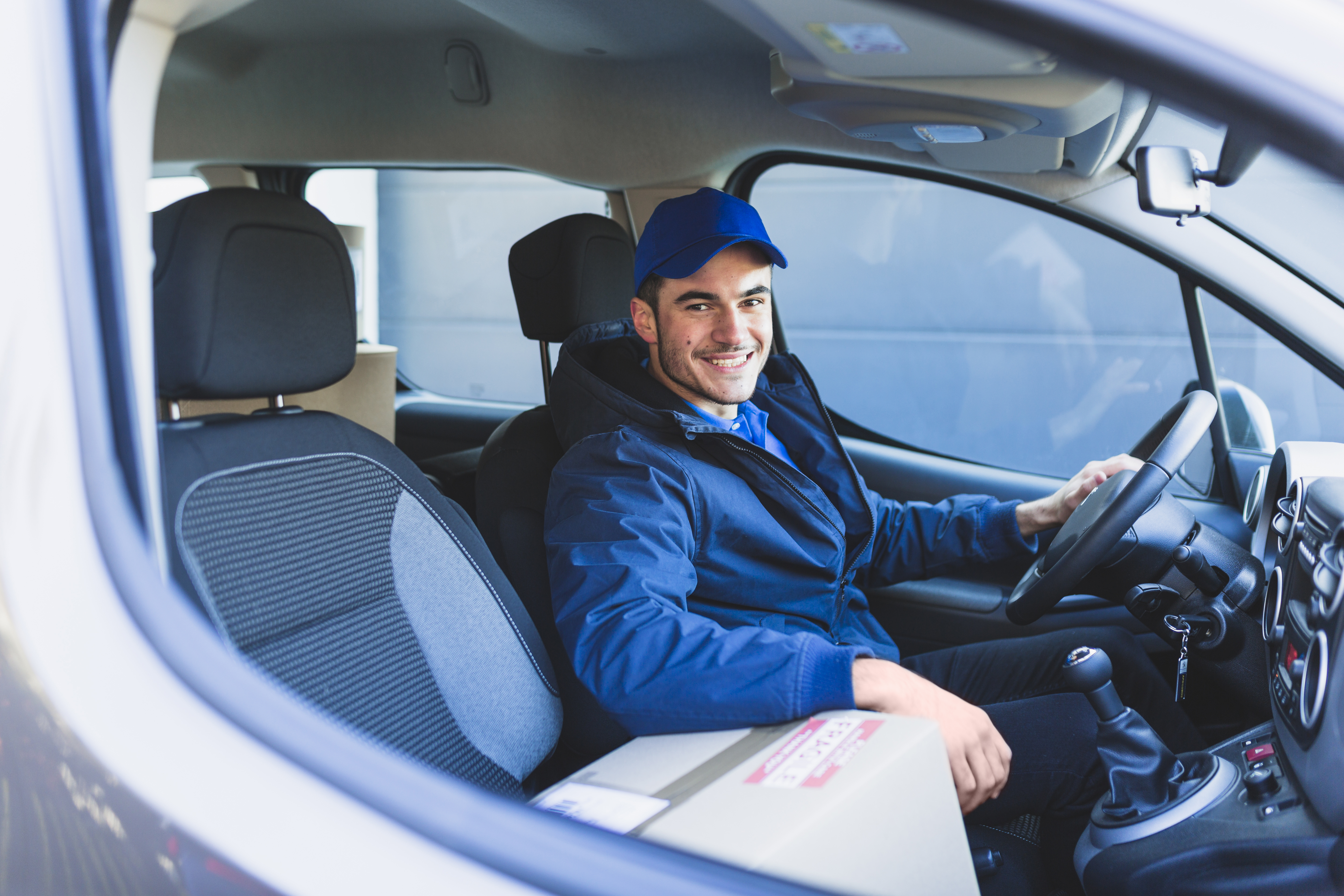 Driver in a car