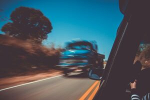 Speeding truck