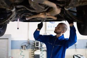 Man repairing truck