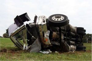 overturned truck