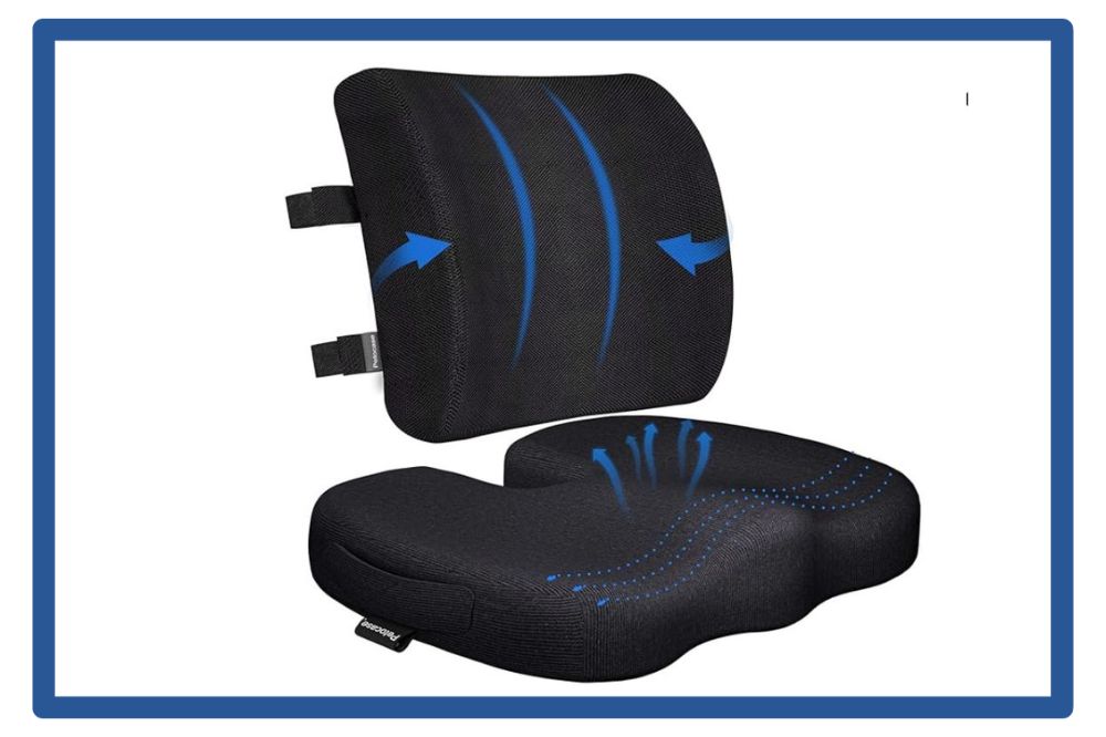  Lumbar Support Pillow for Car Seat of  Midsize/Full-Size/SUVs/Trucks -Soft Memory Foam Car Back Support for  Driving Fatigue/Back Pain Relief - Dual Straps Better Fix The Back Support  for Car -Black 