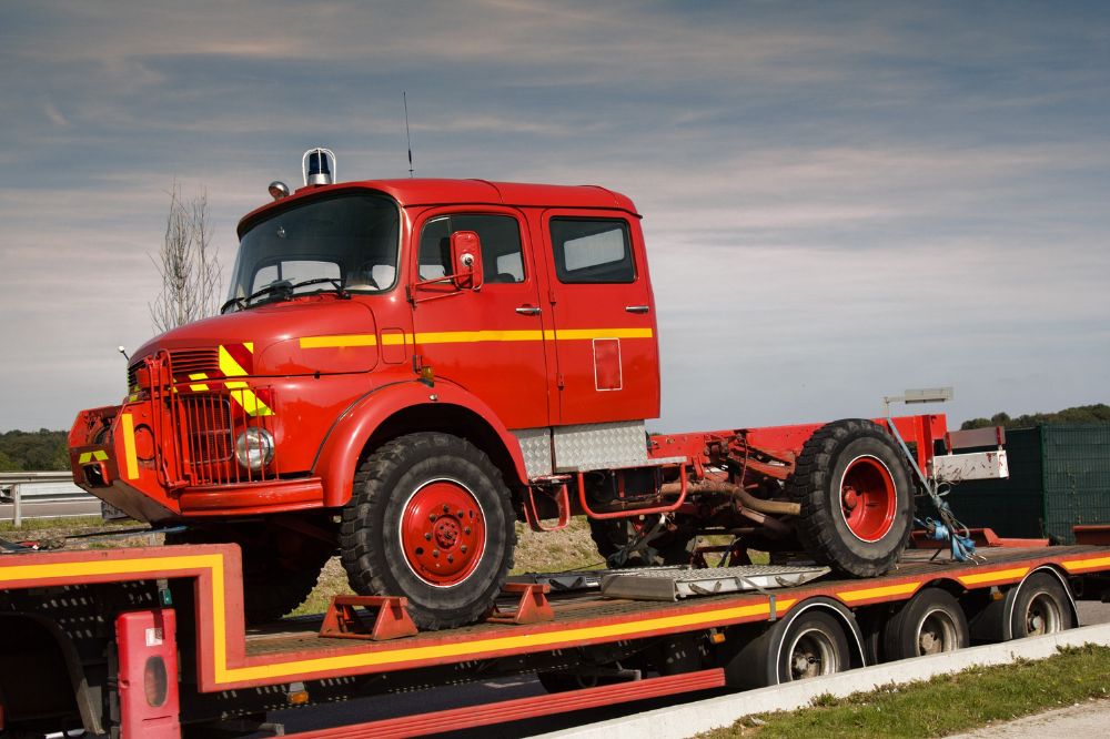 towing a classic truck