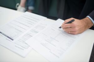 signing insurance documents