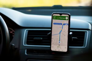 GPS on mobile phone for route planning