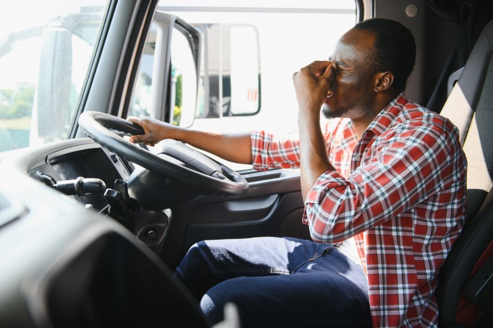 stressed truck driver