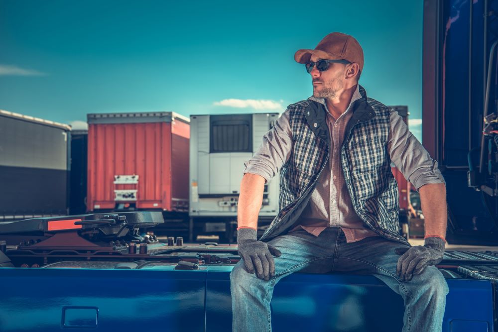 truck driver resting