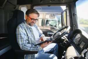 truck driver using software