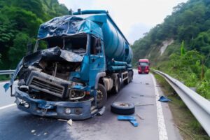 crashed semi truck