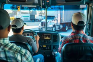 truck driver receiving safety training