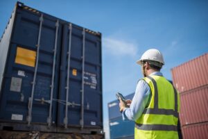 safety inspector finalizing truck checks