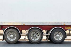 white commercial truck wheels