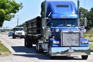Big blue truck