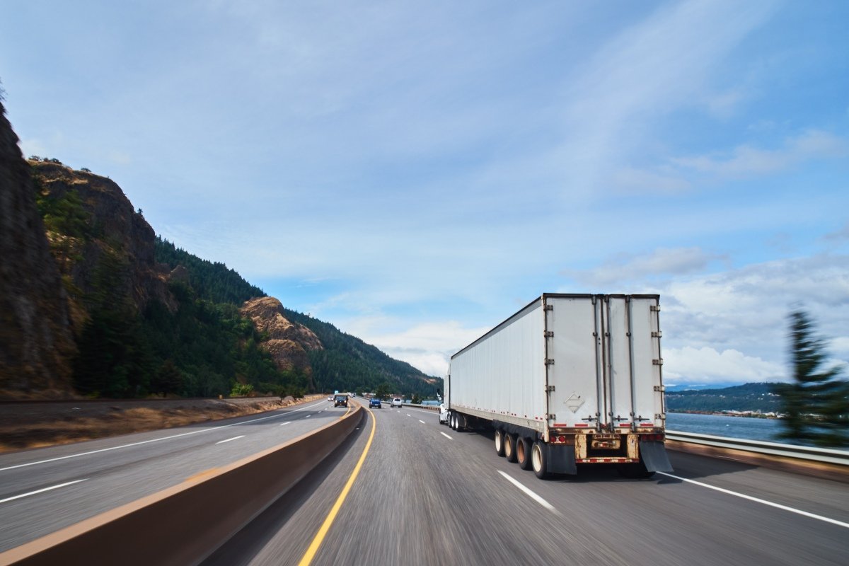 large freight truck on highway