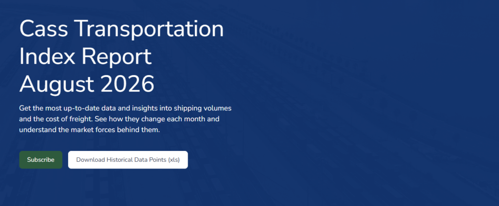 Cass Transportation Index August 2026